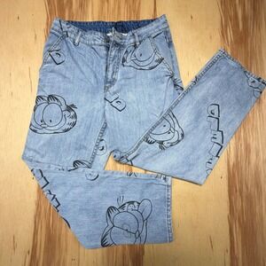 Garfield Jeans Women's 6P Light‎ Wash Blue Denim All Over Print